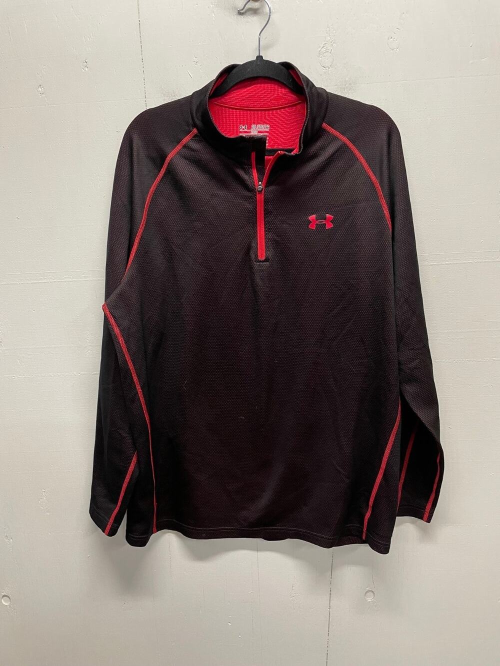 Under Armour Men's Quarter Zip Pullover Long Sleeve Size 2X Cold Gear Fitted